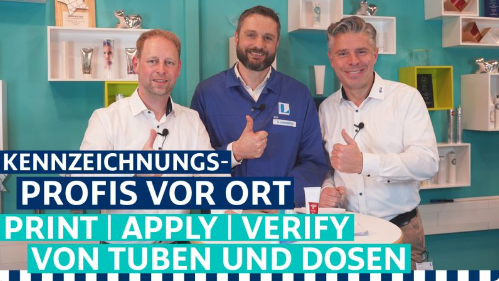 Kennzeichnungsprofis vor Ort | “Print – Apply – Verify” von Tuben und Dosen