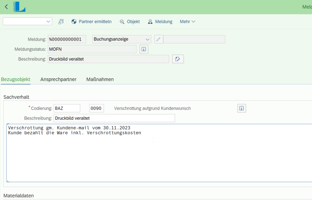 Prozessoptimierung im Punkt Verschrottung durch neue SAP-Transaktion