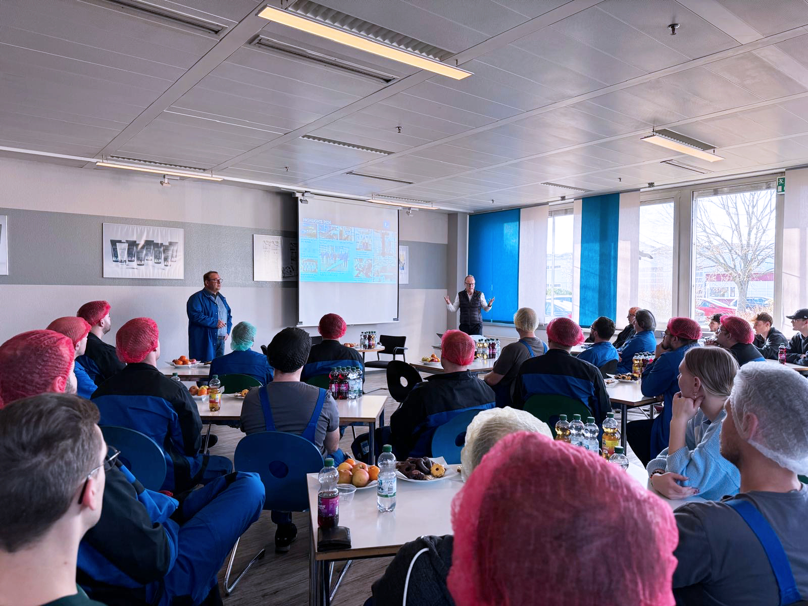 Betriebsversammlung Viechtach und Get-together-GesprÃ¤che in HambrÃ¼cken